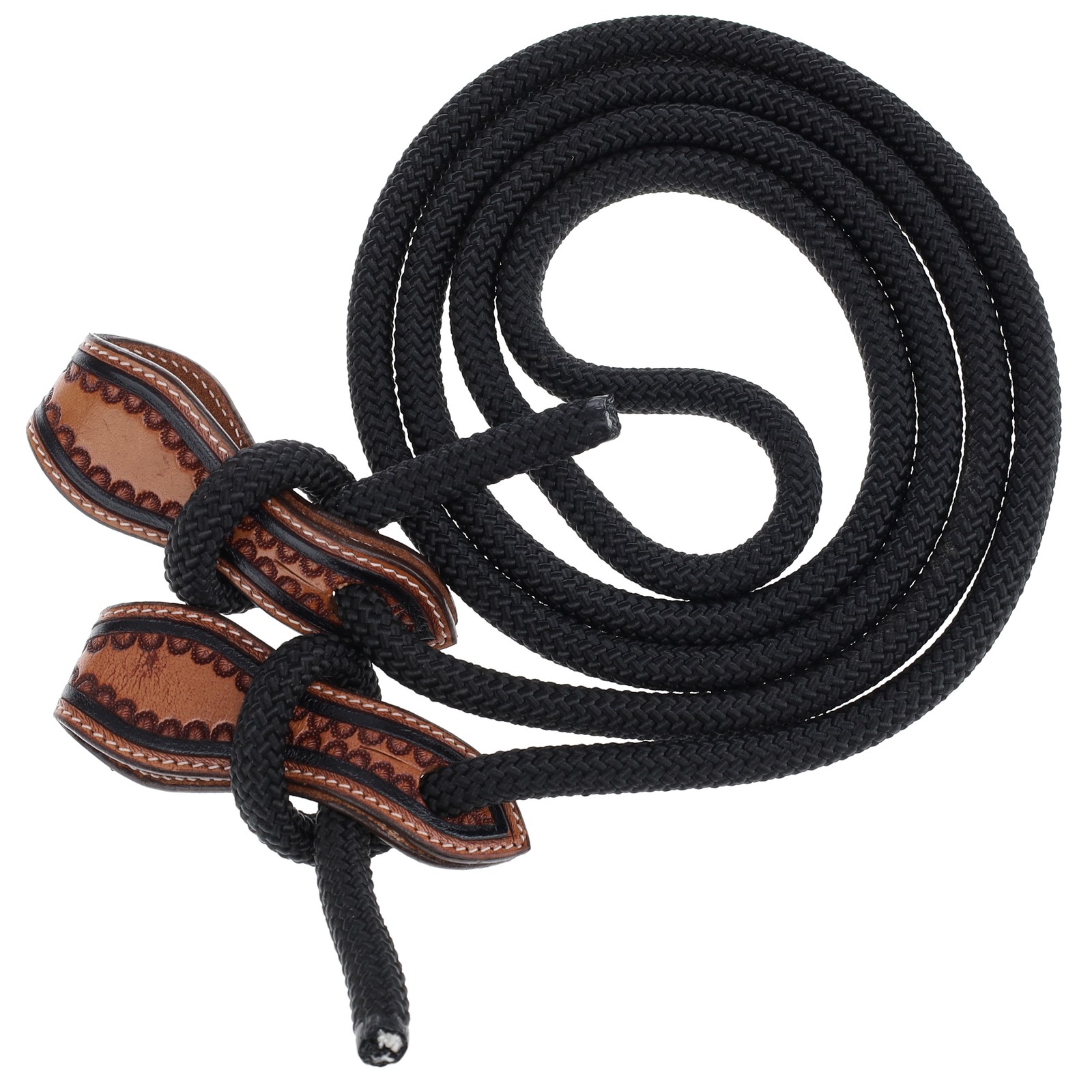 Showman Parachute Cord Roping Reins w/ Slobber Straps