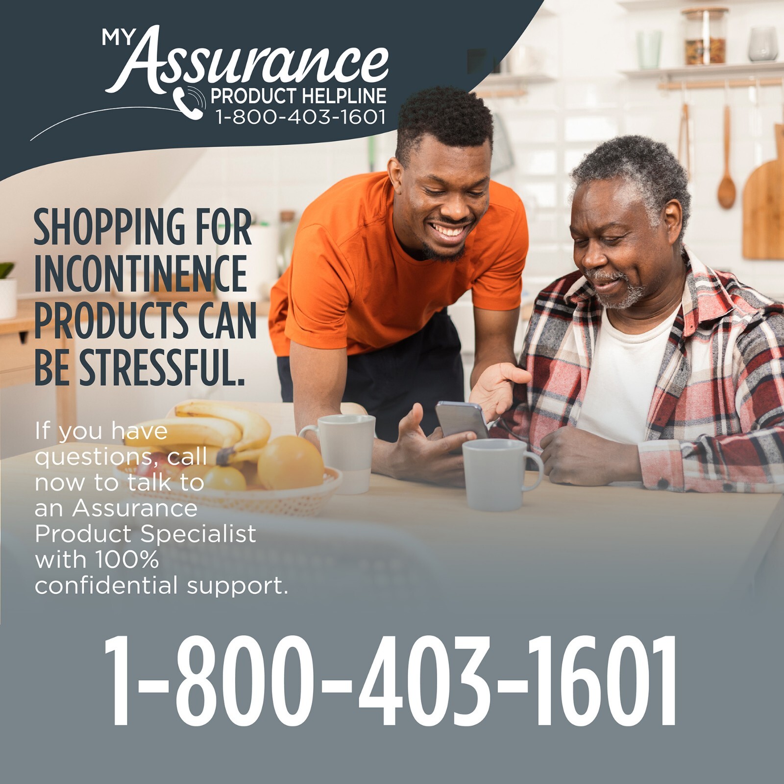 Assurance Men's Incontinence Underwear, L/XL, Maximum Absorbency