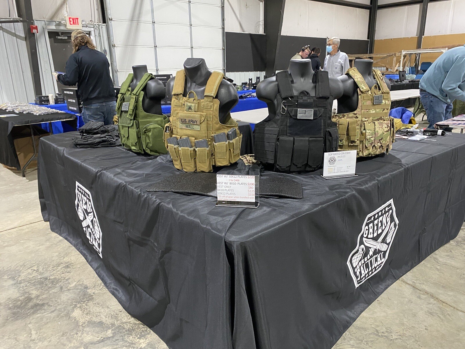 Coyote Tan FDE Tactical Vest Plate carrier w/ 2 Curved 10x12 Plates- Lvl III