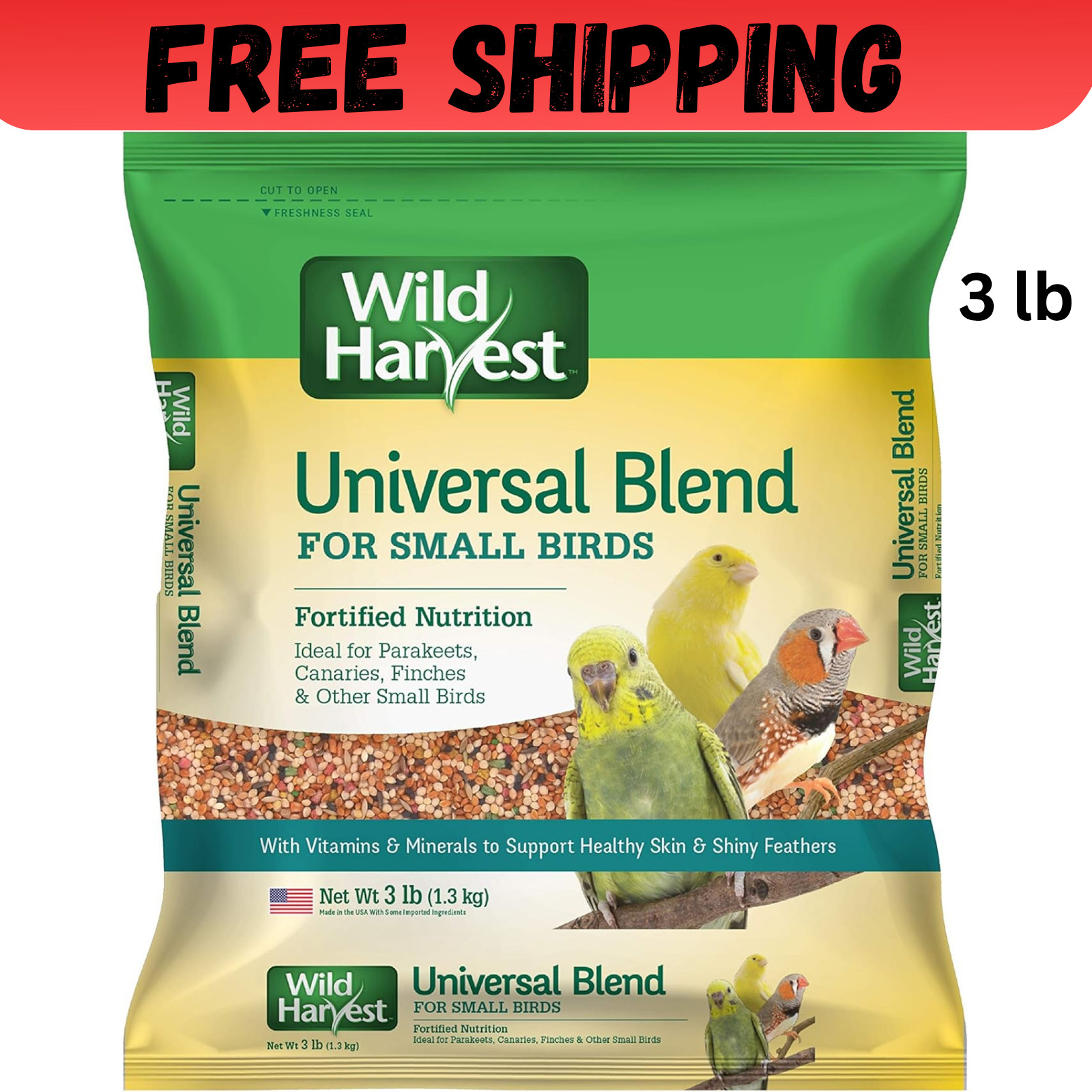 3Lb Small Bird Food-High Vitamin Seed Bird Food For Canaries, Parakeet , Finches