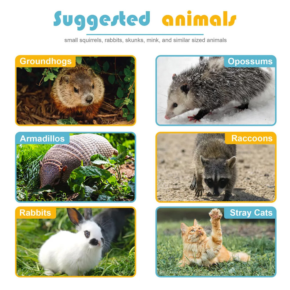 Live Animal Trap Extra Large Rodent Cage Garden Rabbit Raccoon Cat 24"X8"X 7.5"