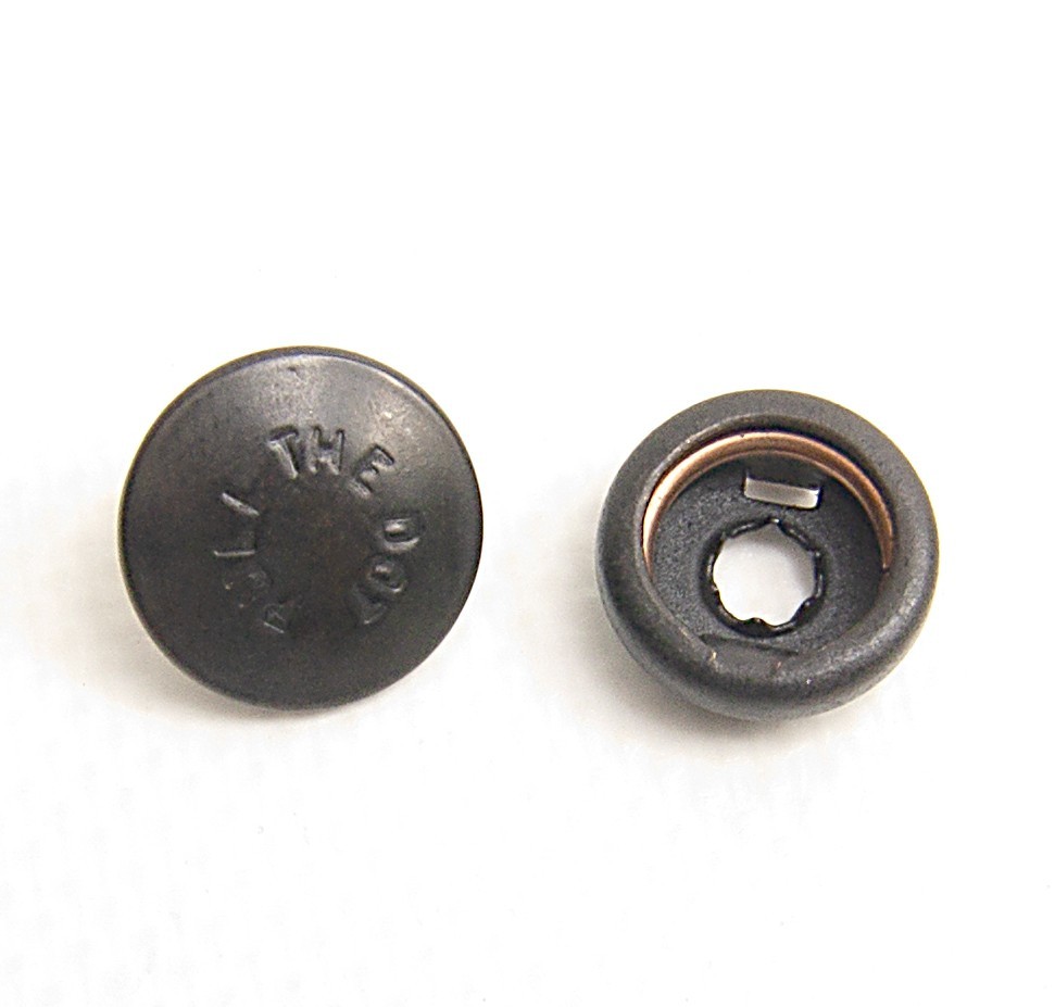 Pull The Dot Snap Fastener, Government Black Finish, 10 Piece Set