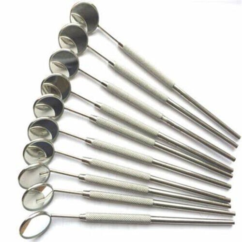 12 Pcs Dental Mouth Mirror #5 w/Handle Dental Instruments German Grade Stainless