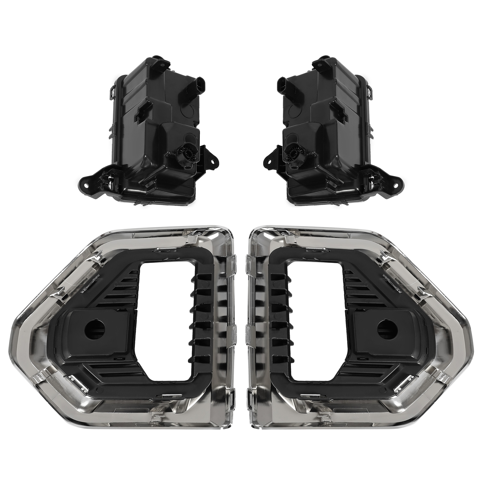 Fog Lights Lamp LED W/Chrome Bezels For GMC Sierra 1500 Denali 2019-2022