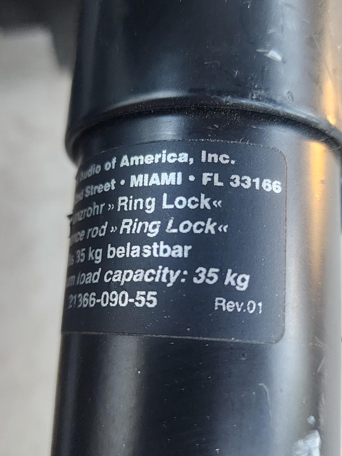 2-DAS DAS-TSP-1 Branded Telescoping Steel Ring Lock Subwoofer Speaker Poles Used