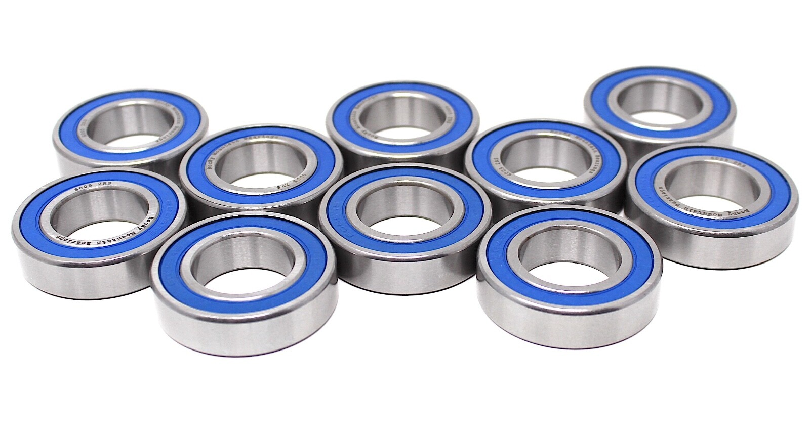(10) 6005-2RS HD Rubber Seal Ball Bearing 25x47x12, 6005RS EMQ - 5 Year Warranty
