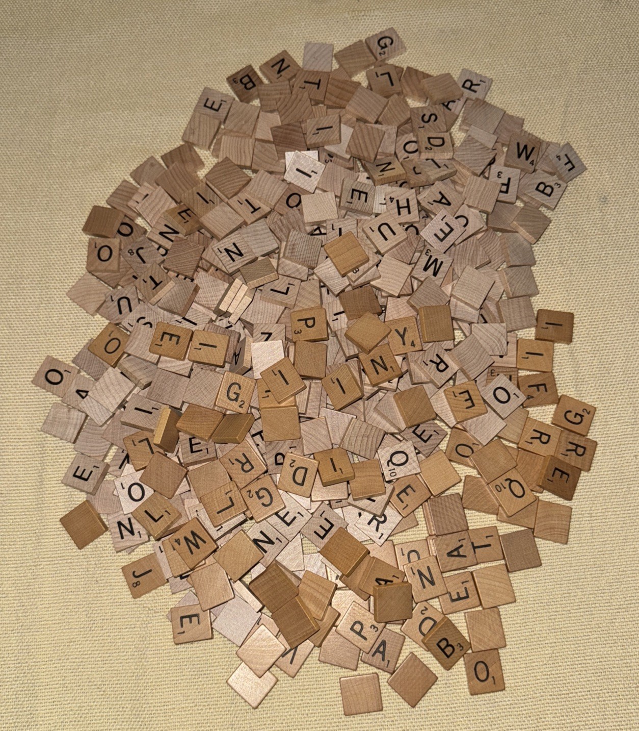 Huge Lot of 500 Scrabble Wooden Wood Tiles Replacement Great for Craft Projects