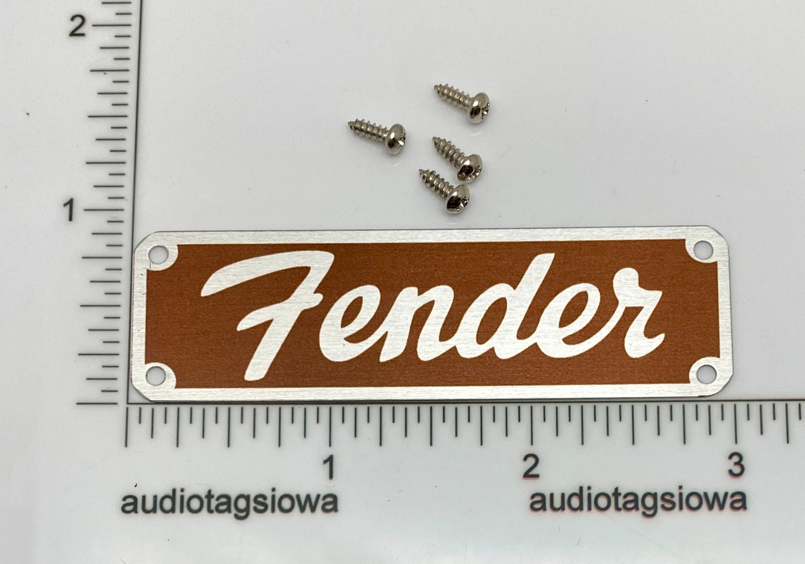 57 Fender Princeton Logo for Amp or Case Badge Custom Made Aluminum with Screws