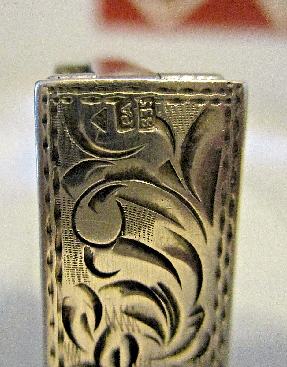 Art Deco Heavy Silver Lighter with Hall Marks 835