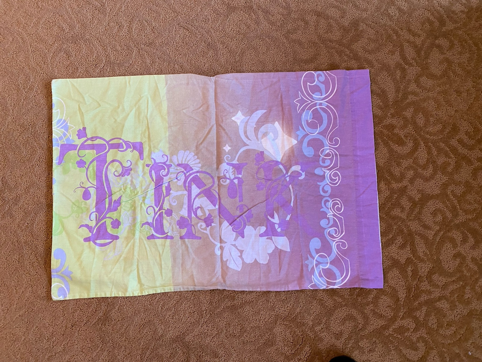 Vtg Tinker Bell Twin Sheet Set Lavender Purple Flat And Fitted With Pillowcase