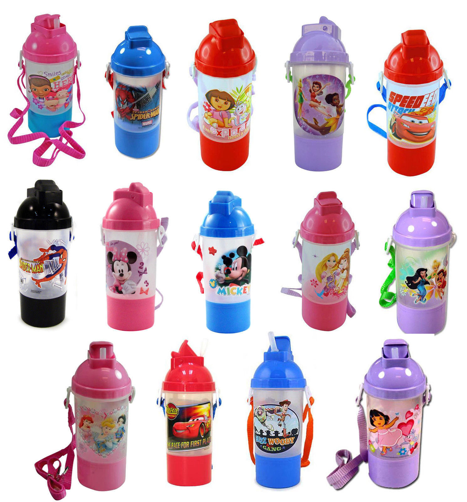 2-in-1 Travel Tumbler & Snack Holder + Shoulder Strap Disney Nick Jr Girl NEW