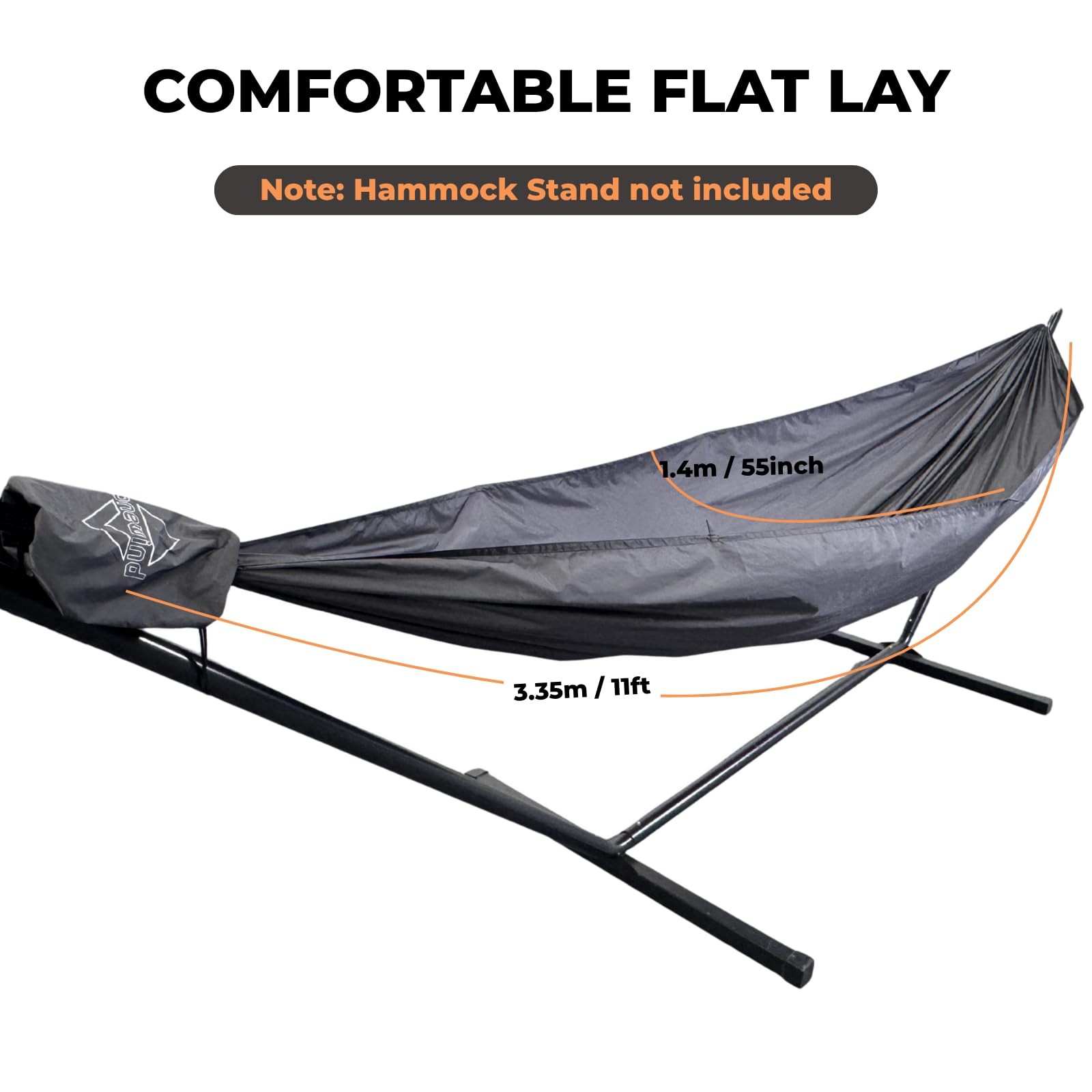 Onewind 11ft Ultralight Camping Hammock, Portable Hammock, 40D 1.7oz Nylon Ri...