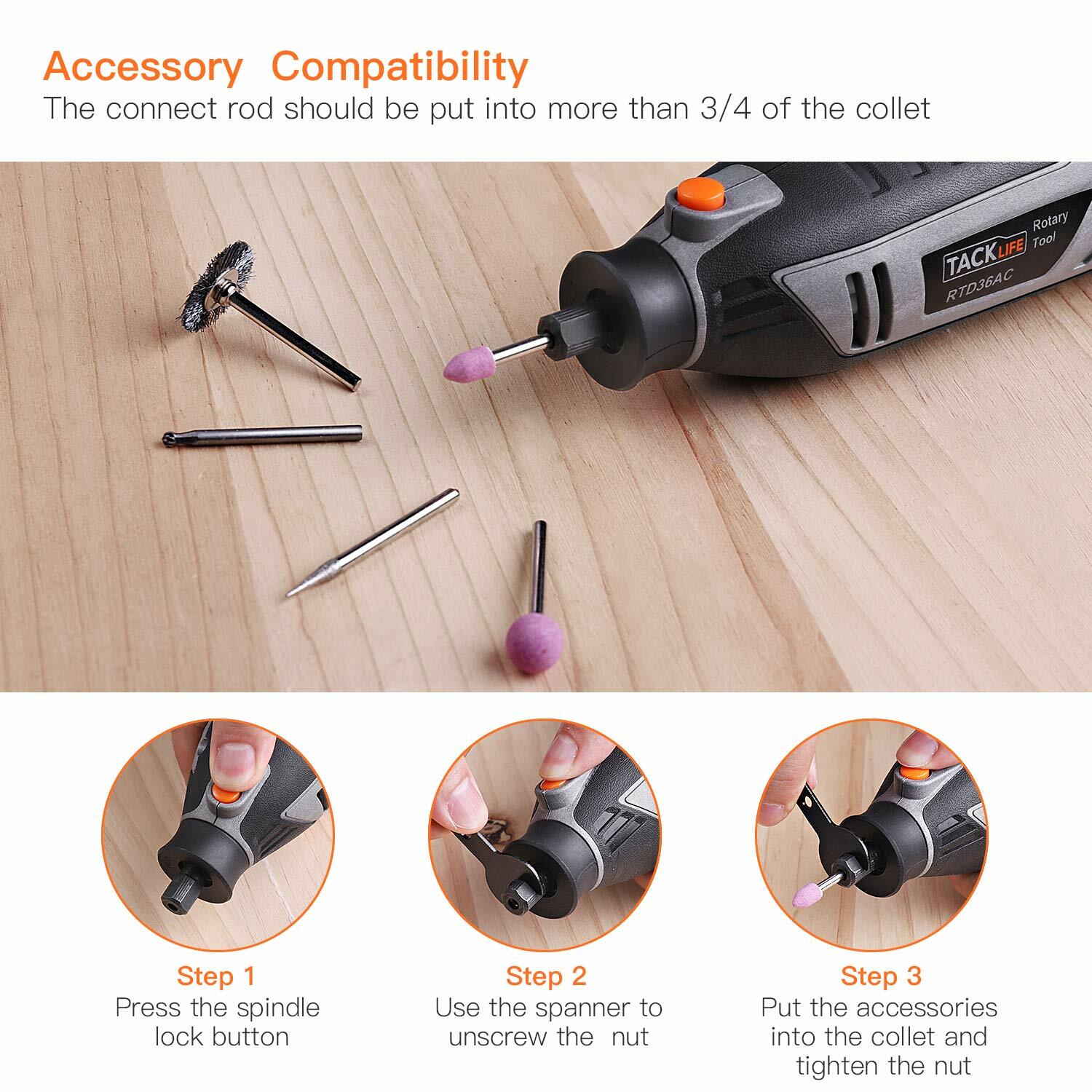 Rotary Tool Kit 1.8 Amp, Variable Speed with Upgraded Flex Shaft, 63 Accessories