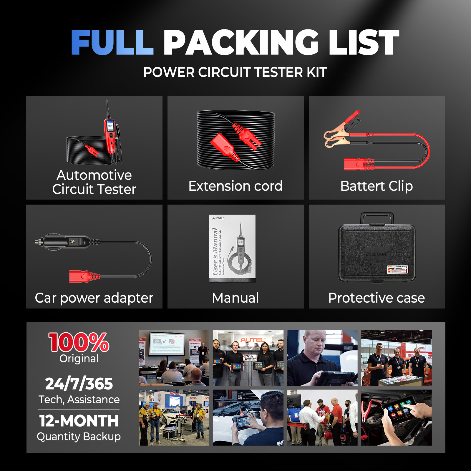 Autel Circuit Tester PowerScan Circuit Probe Tool 12-24V Electrical Short Open