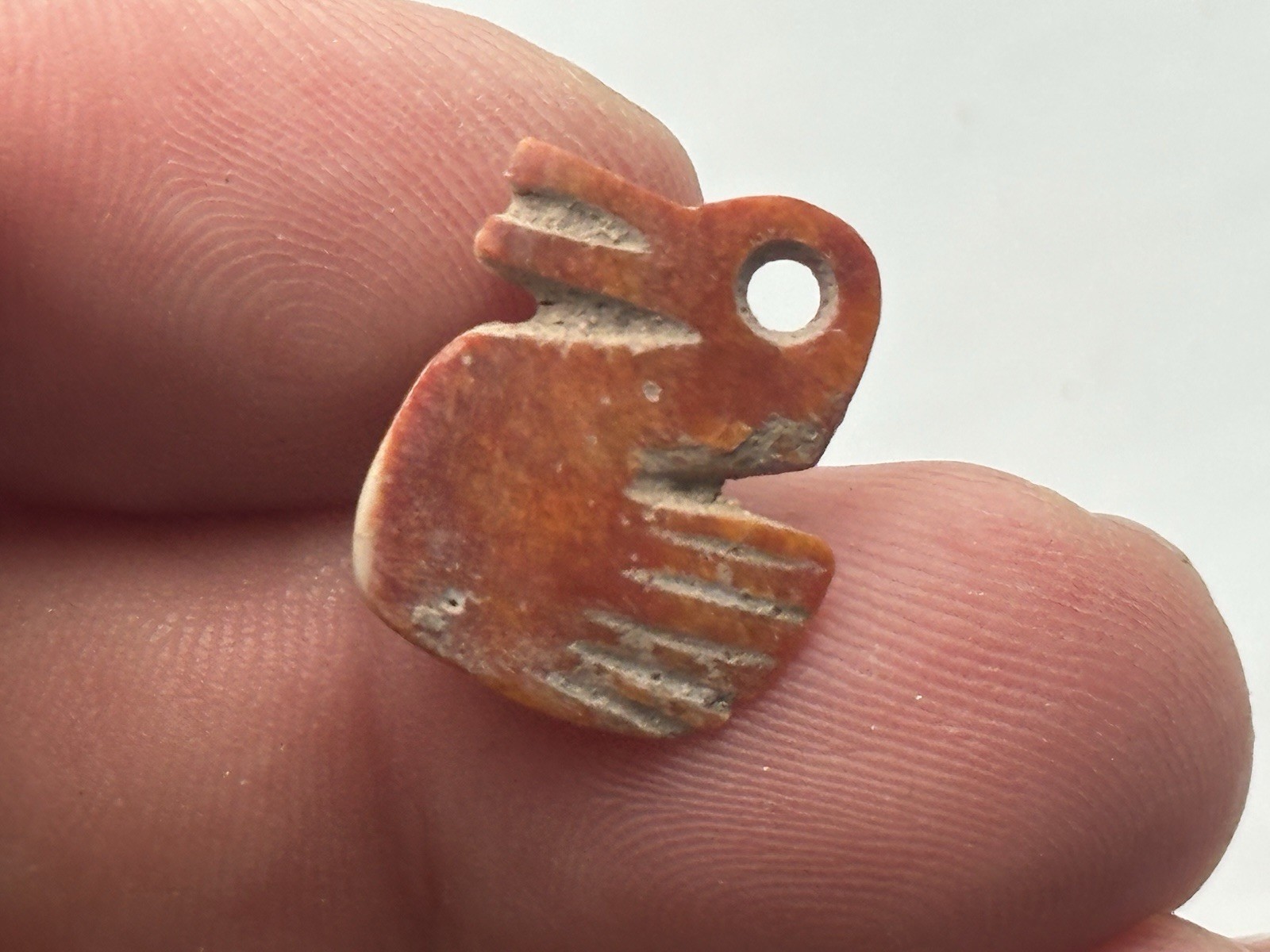 AMAZING PRECOLUMBIAN BIRD EFFIGY PENDANT BEAD MAYAN OLMEC MEZCALA MIXTEC MAYA