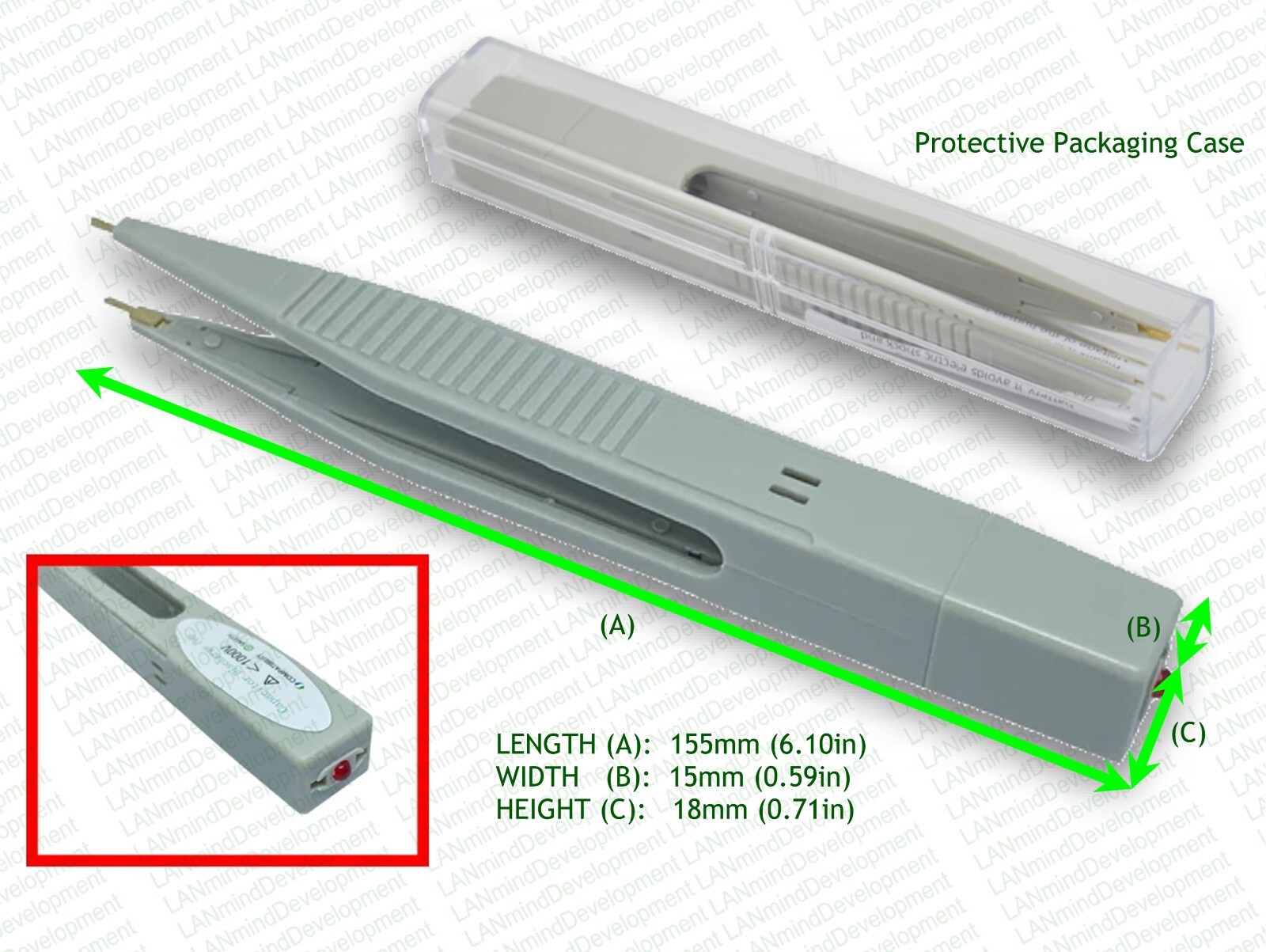 1000V Portable Capacitor Discharge Pen High Voltage Quick Discharging Tool