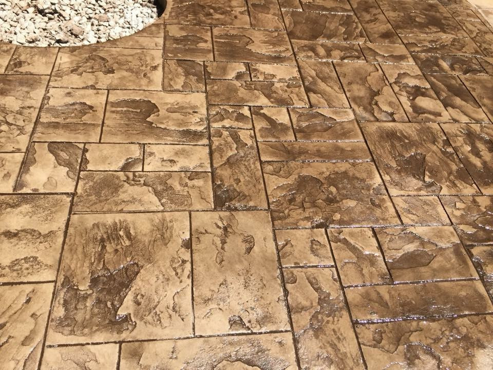 Ashler Notched Slate | 8 pc. Decorative Concrete Stamp Set by Walttools