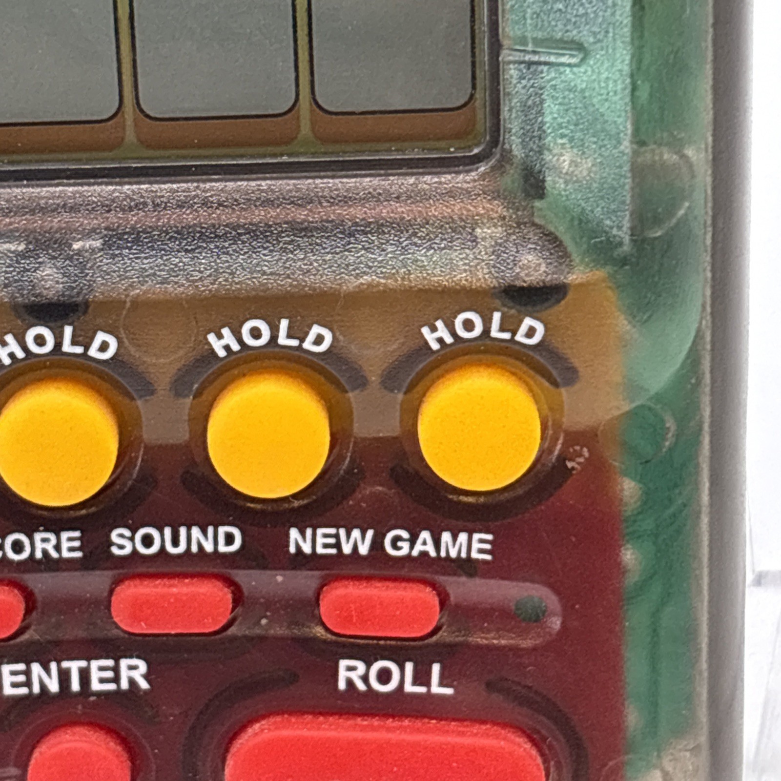 1995 Electronic Handheld Yahtzee Game Clear Smoke MB Milton Bradley 4511 TESTED