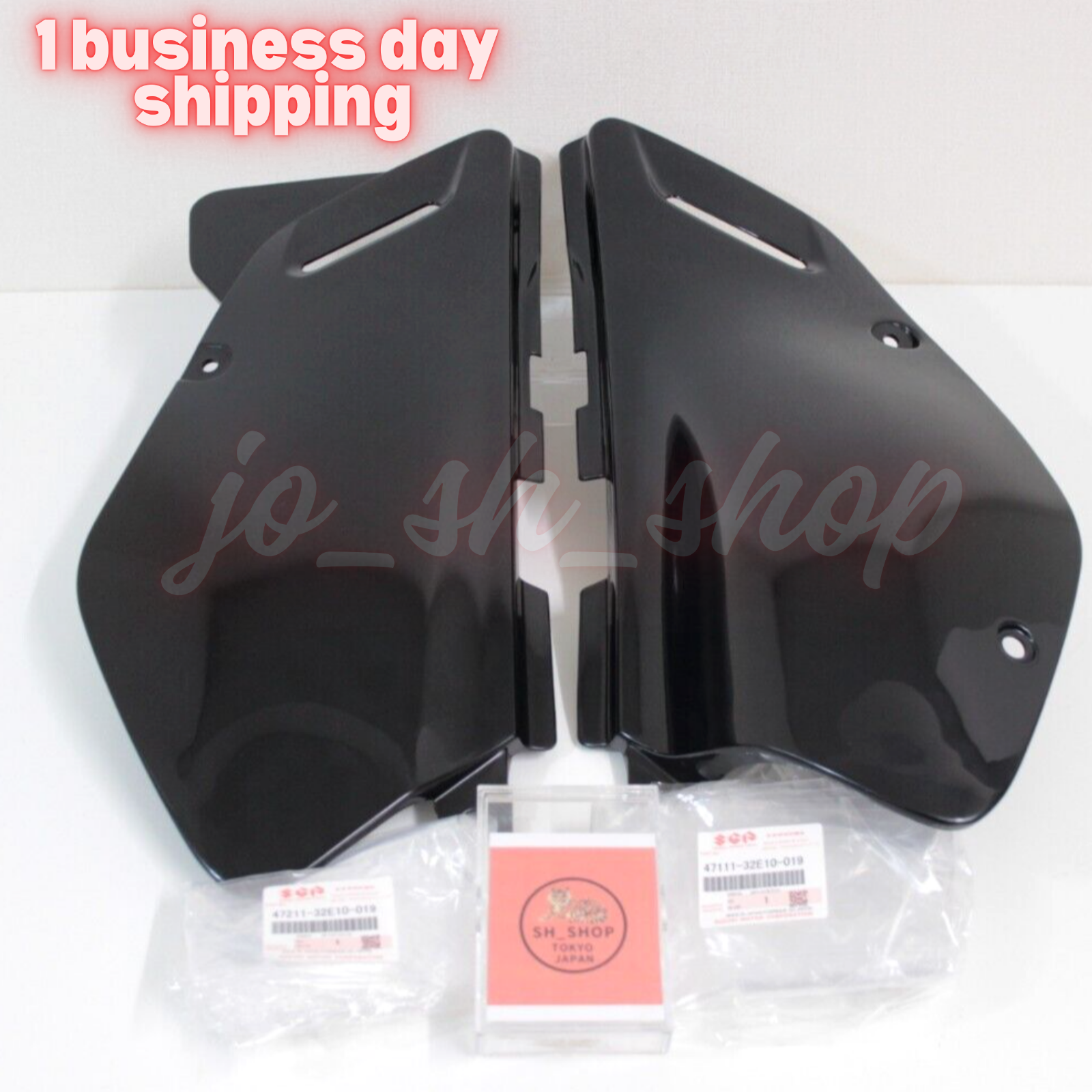 SUZUKI 1996 - 2020 DR650SE BLACK SIDE FRAME COVERS OEM LEFT & RIGHT in stock