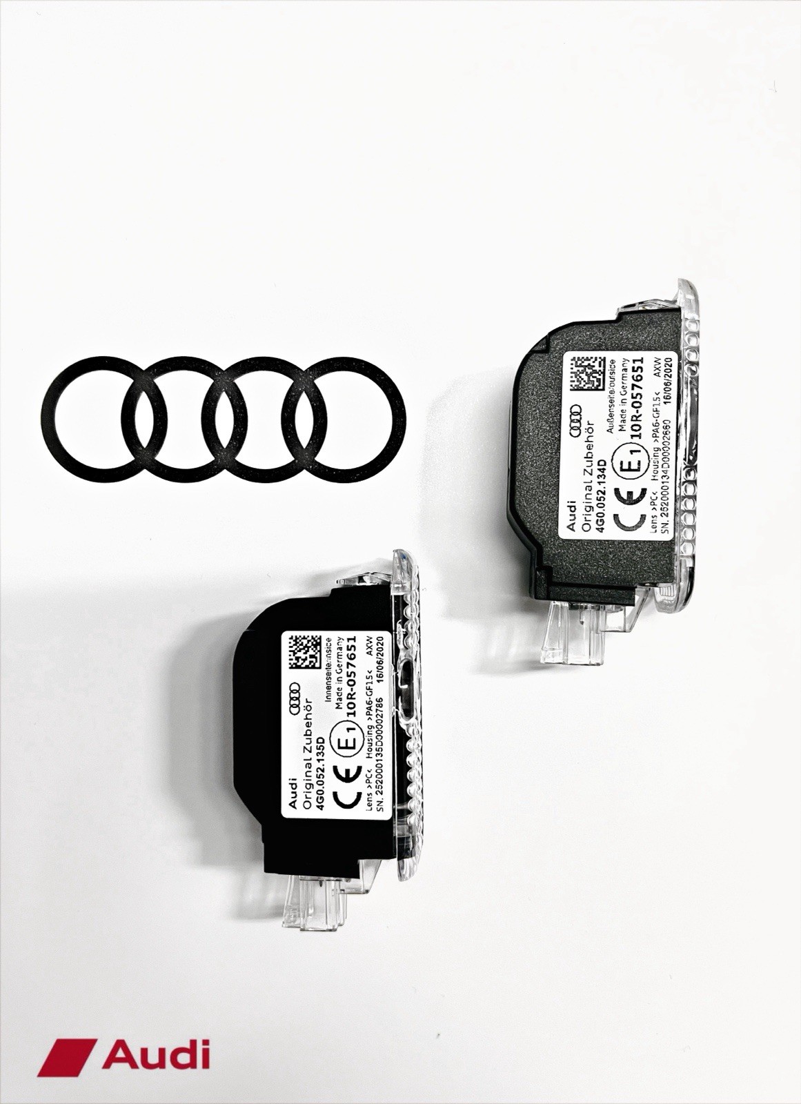 AUDI BEAM RINGS-PUDDLE LIGHT'S NEW OEM. MSRP $285.99 SET OF TWO 4G00522133G