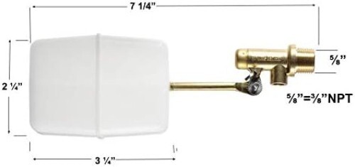 Heavy Duty Leveler Auto Fill 3/8" Water Float Valve with 3" Arm for Pool & Spa