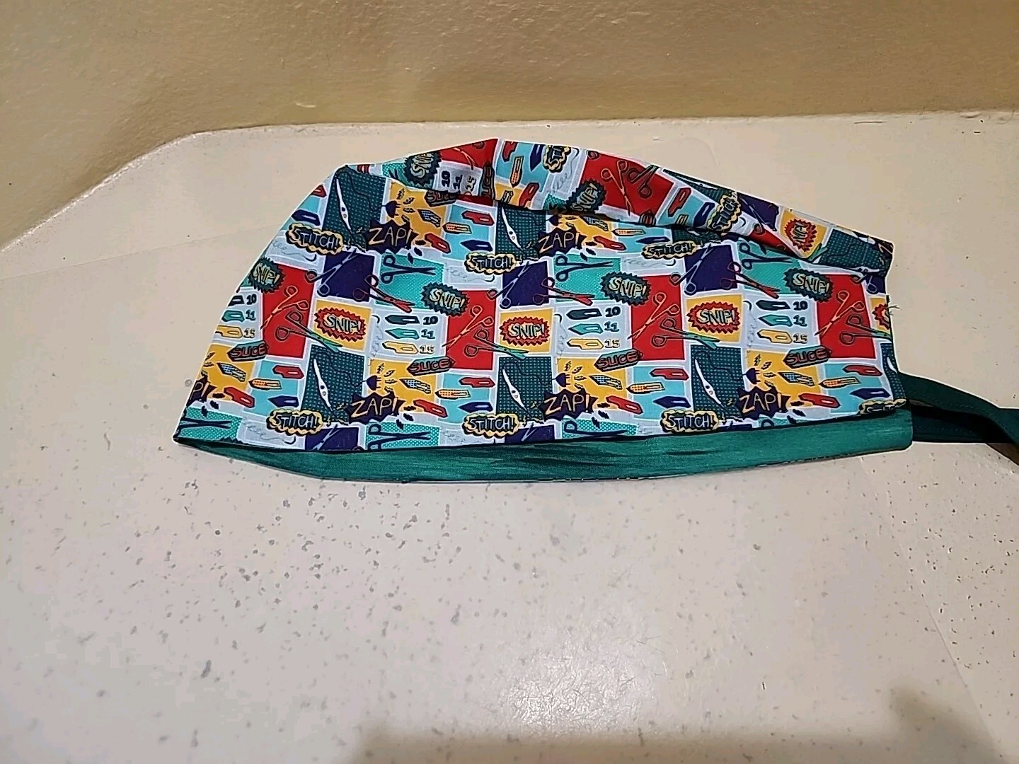 Surgery Comic Book OR Men's Skull/Chemo Surgical Scrub Hat/Cap Handmade