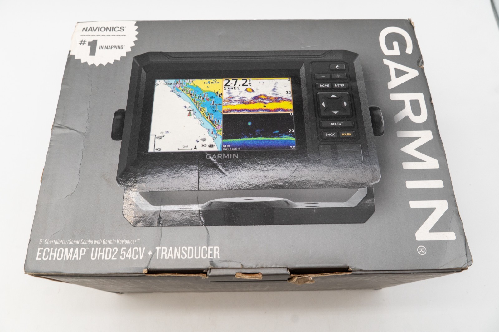 Garmin ECHOMAP UHD2 54CV + Transducer *New Open Box*