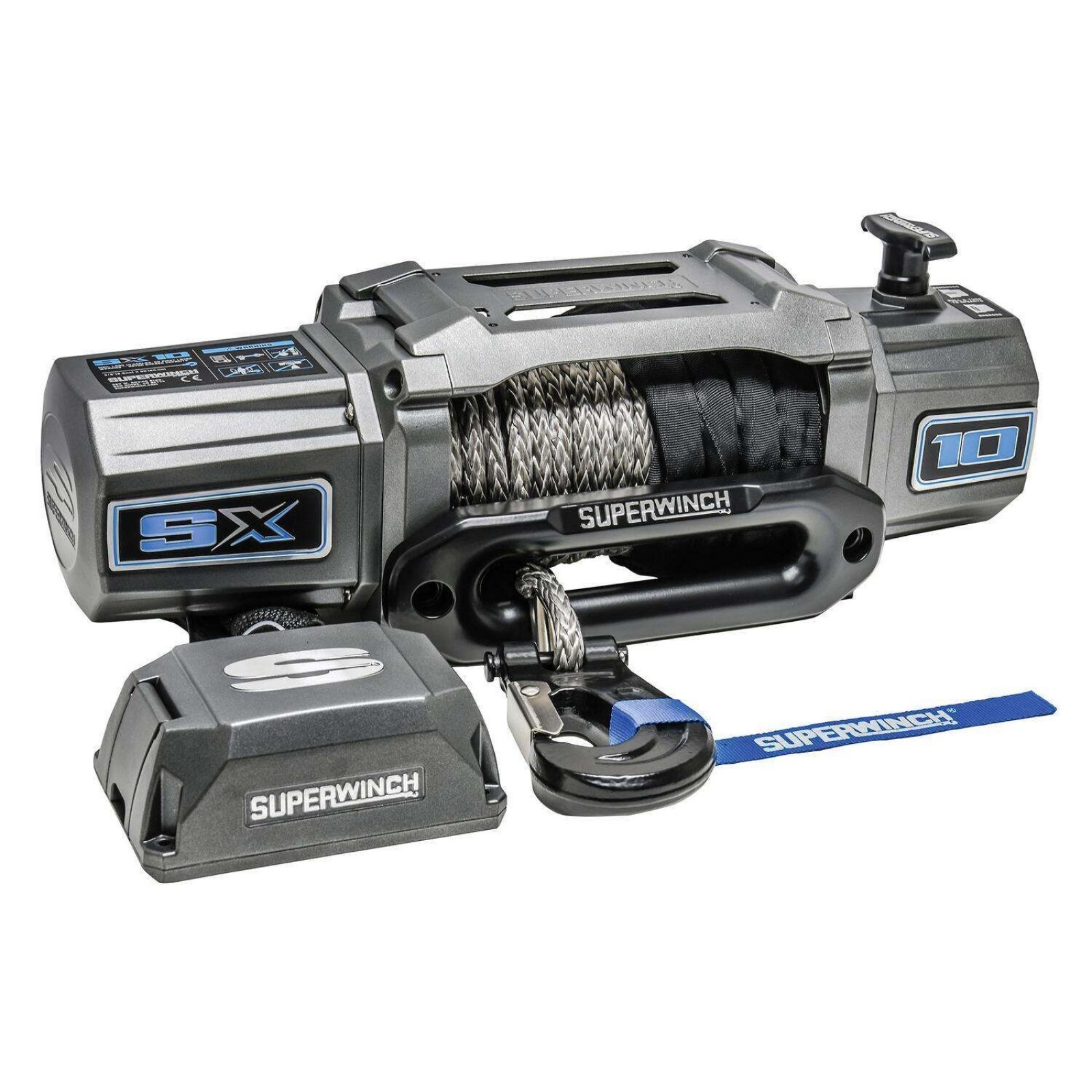 Superwinch 10000 LBS 12V DC 3/8in x 80ft Synthetic Rope SX 10000 Winch 1710201