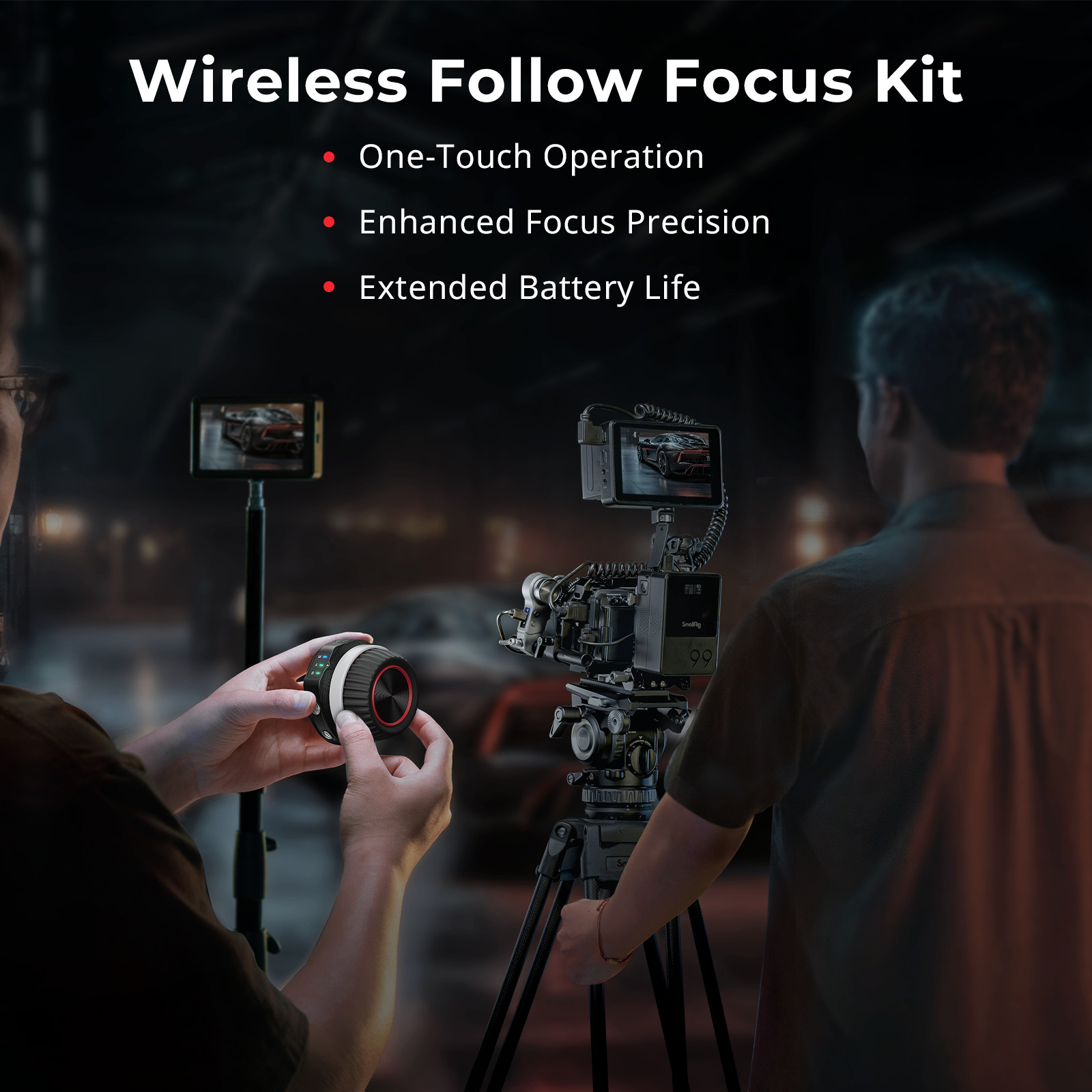 SmallRig Wireless Follow Focus Lite Kit with Handwheel Controller & Receiver Mot