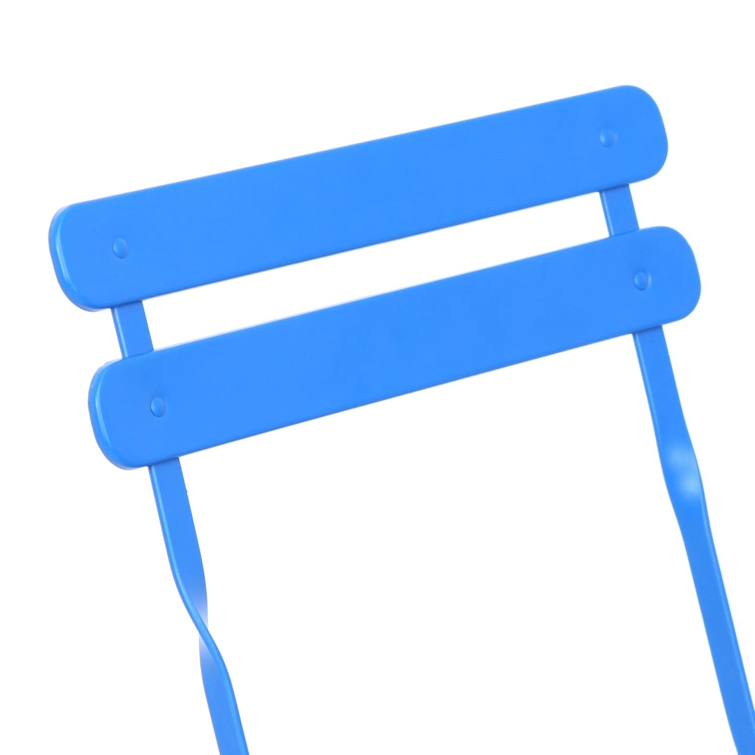 Folding Bistro Table and Chairs 3-Piece Outdoor Indoor Patio Furniture Set Blue