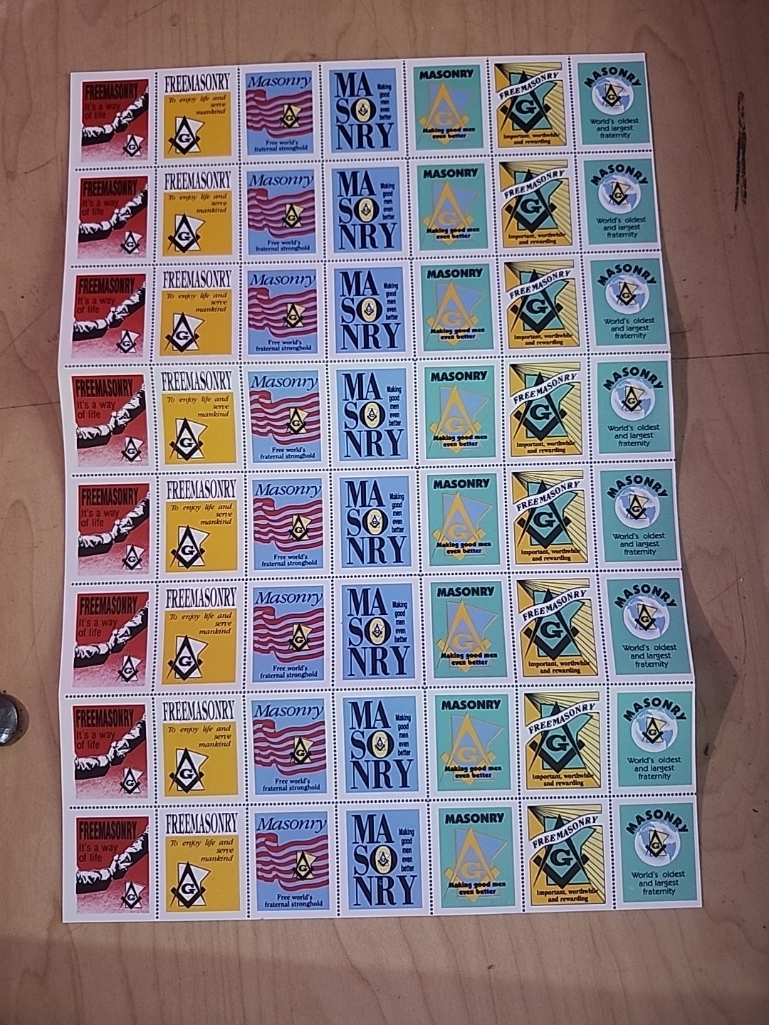 Freemasonry Label/Seal Making Good Men Even Better Full Page Masonic Cinderella