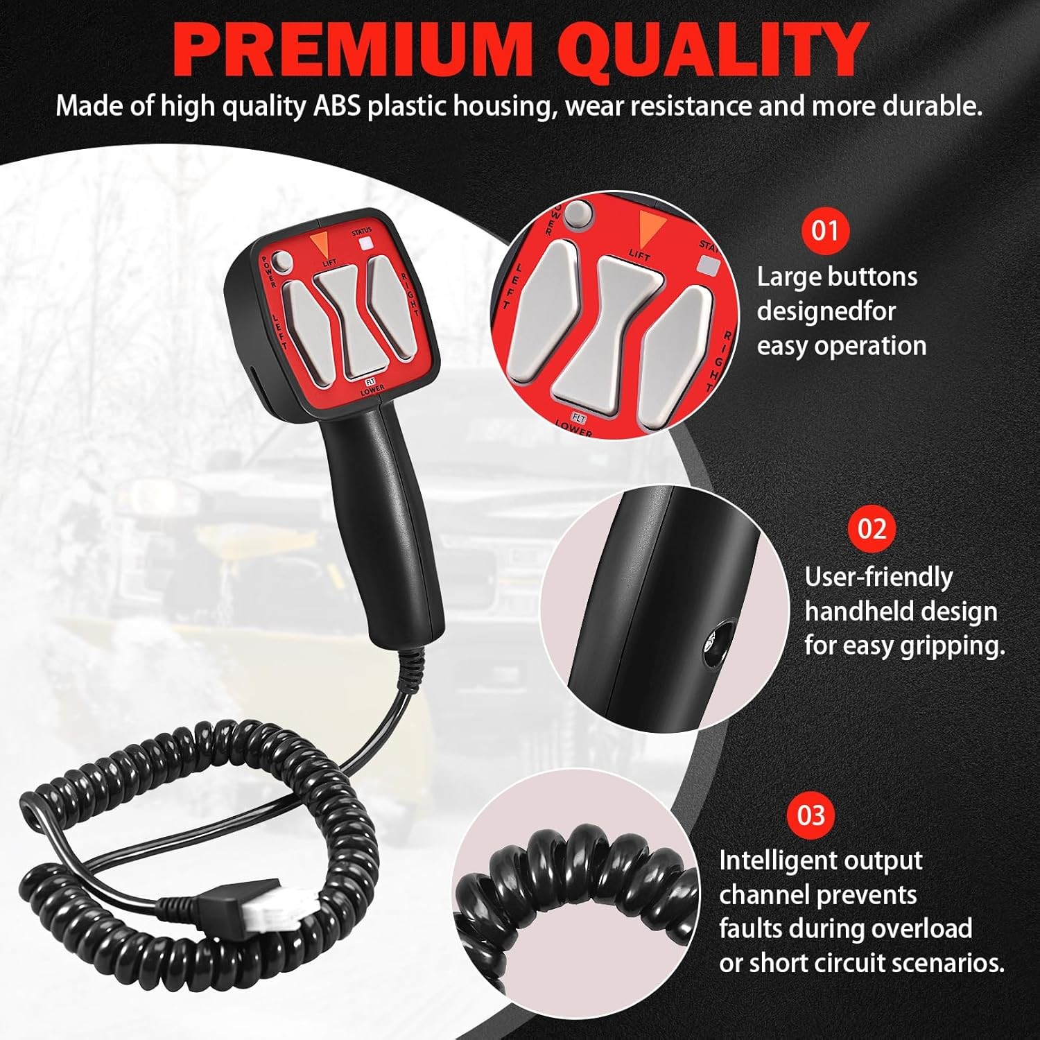 Straight Blade Plow Controller for Buyers 1306902 Western 56462 Fisher 9400 6Pin