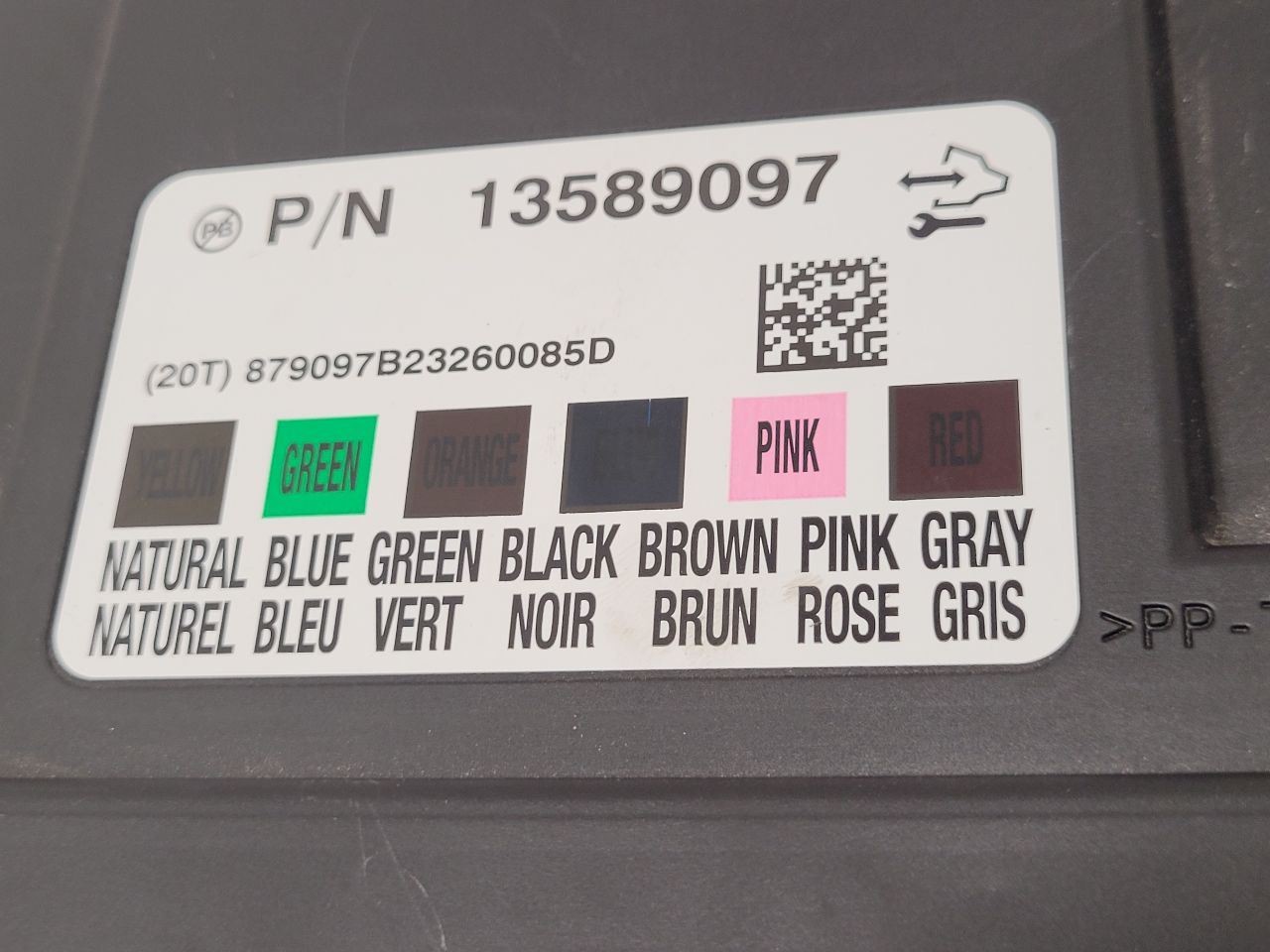 2013-2014 CHEVROLET SONIC Body Control Module BCM 13589097