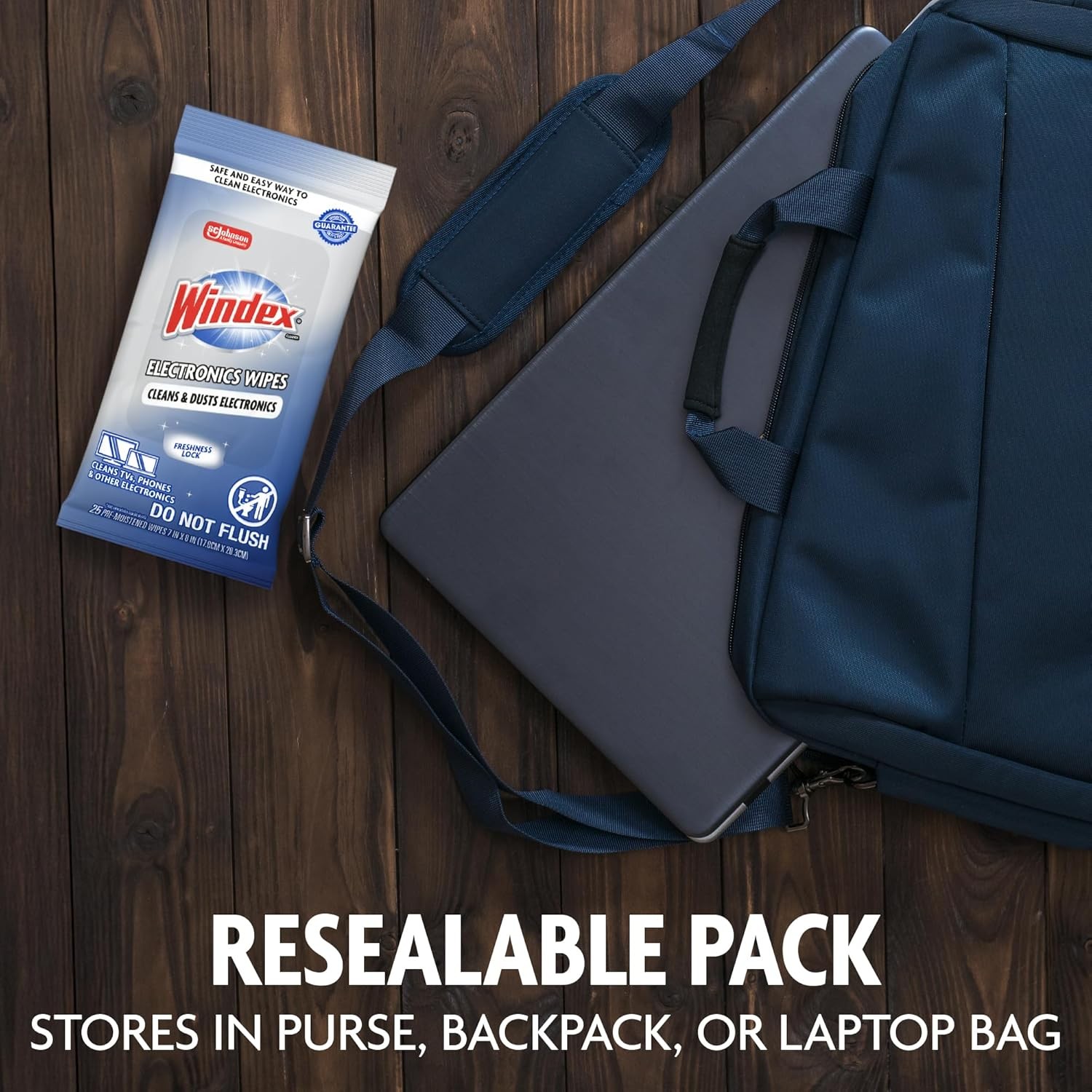 Windex Electronics Cleaning Wipes, Pre-Moistened Screen Wipes for TVs, Phones an