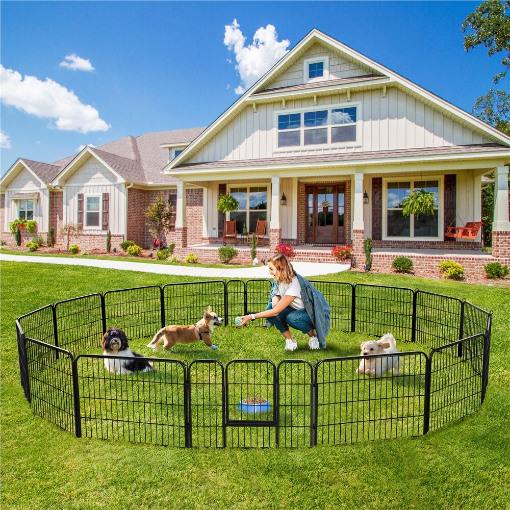 Decorative Garden Fence 24/32/40-Inch Folding Barrier Panels Landscape Outdoor