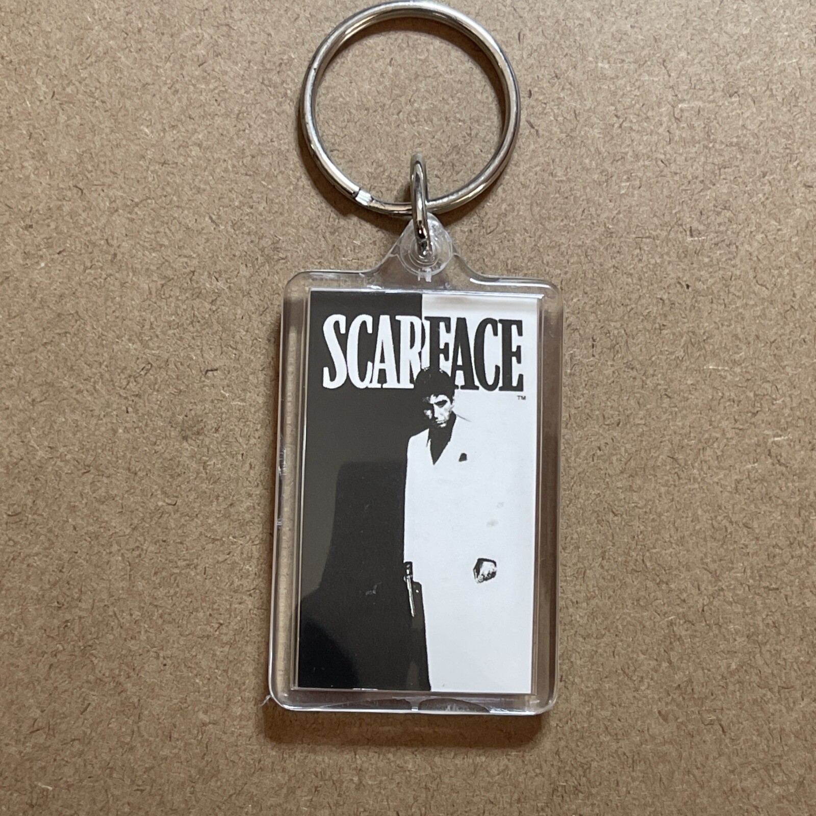 Scarface Movie Logo Acrylic Keychain : New, Vintage, Licensed.