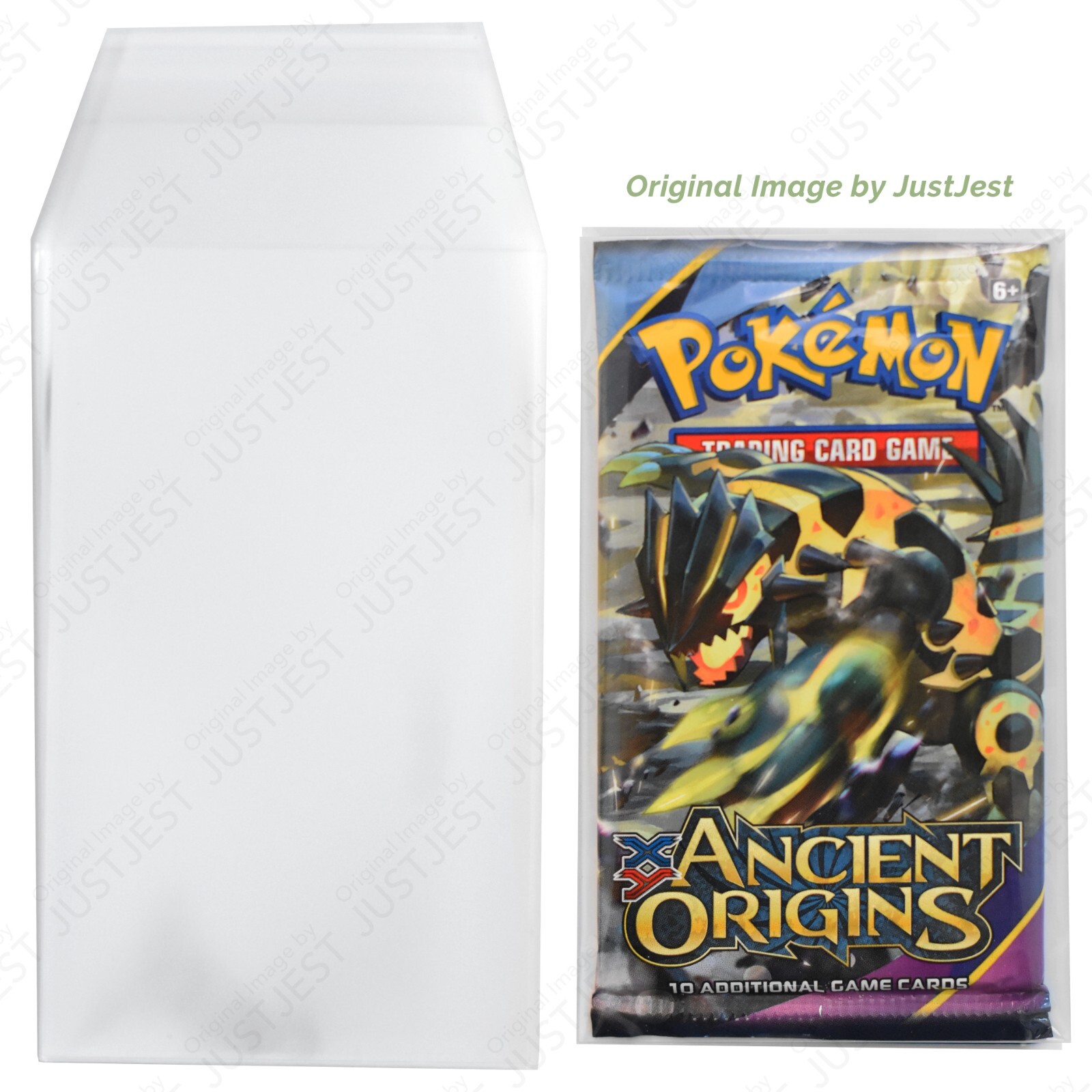 Pokemon Booster Pack Protective Sleeves - x50 Self Sealing Clear View Sleeves