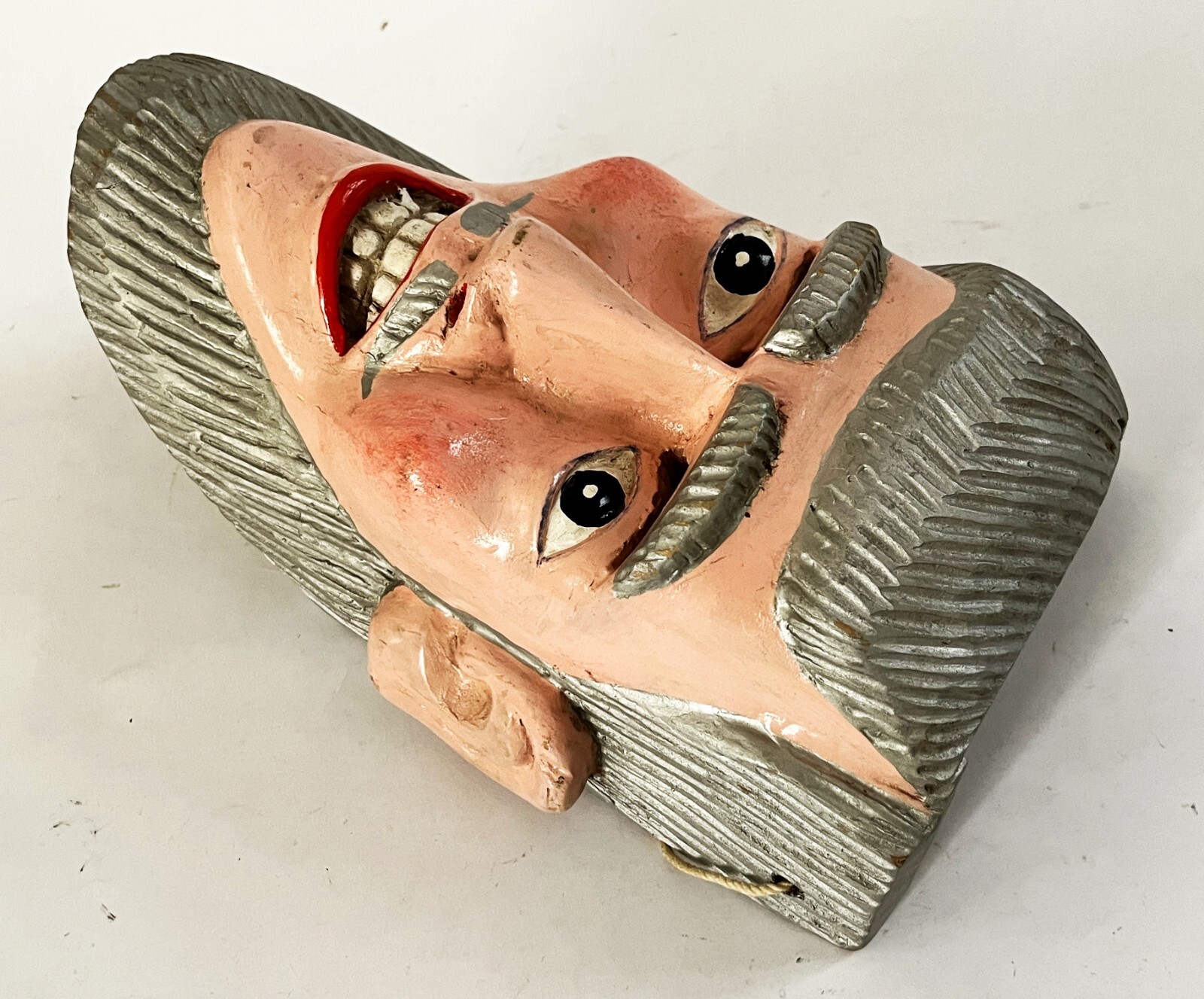 MEXICAN MICHOACAN FOLK ART HAND CARVED PASTORELAS ERMITANO HERMITANO DANCE MASK