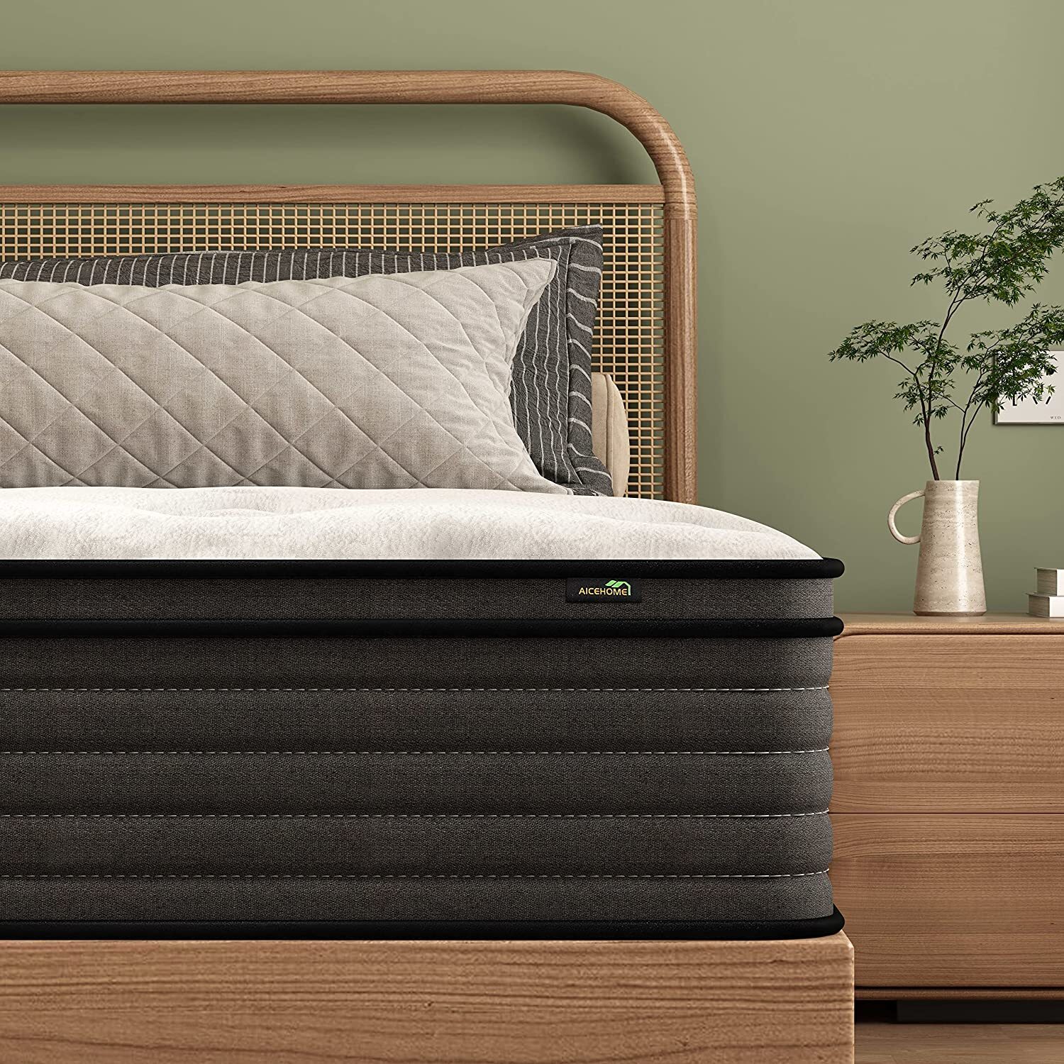 14/12/10 Inch Twin Full Queen King Mattress Memory Foam Spring Hybrid In A Box