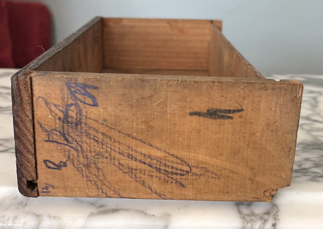 Antique Doll Size Wood Dresser With Brass Handles And Mirror Salesman Sample?