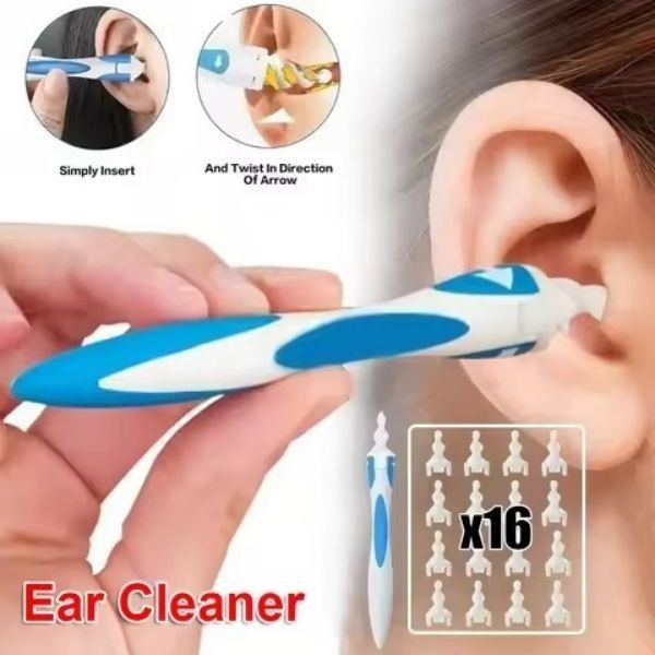 Ear Wax Remover Tool Ear Cleaner Soft Silicone 16 Replacement Tips Kit