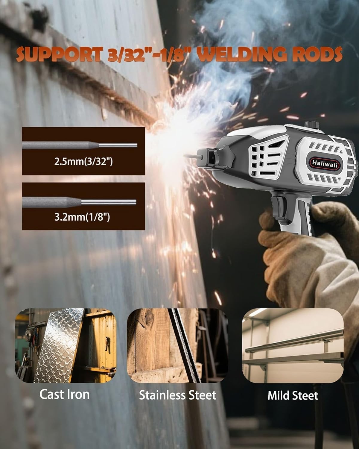 Saker Portable Electric Welding Machine,110V Portable Welder Handheld with IG