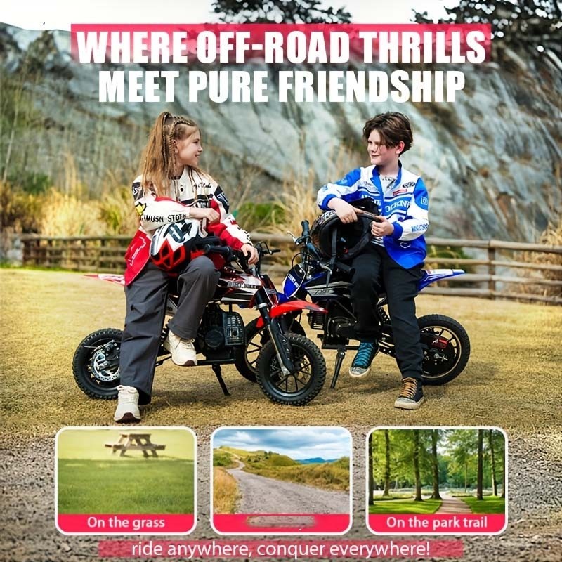 [Mini Dirt Bike] 2 Stroke Mini 50CC Gas Dirt Bike DB1 Model red