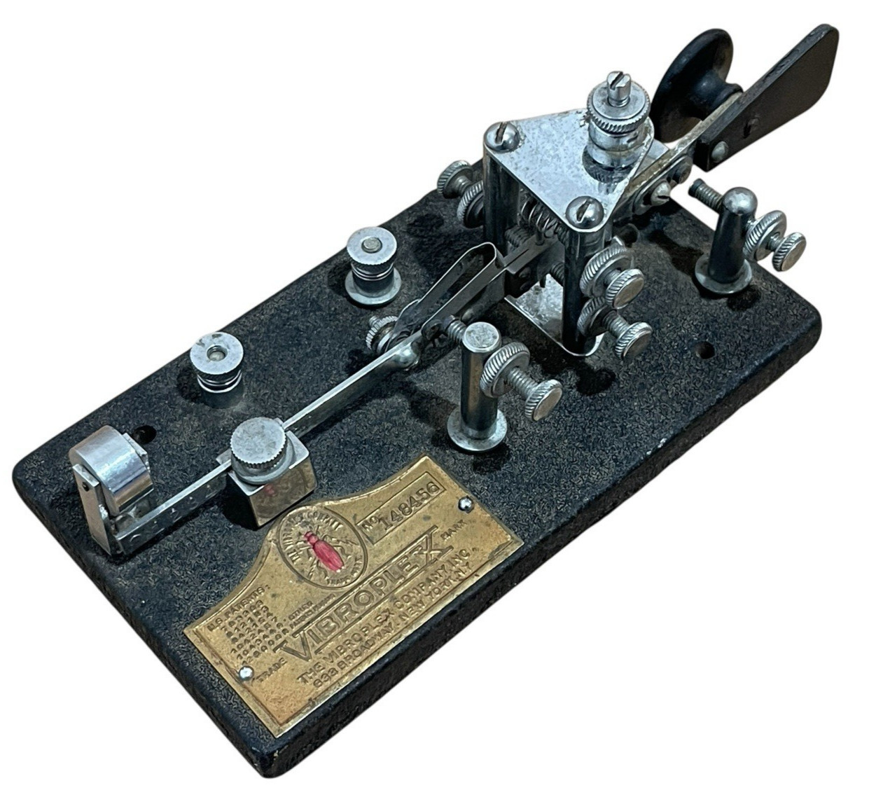 Vibroplex Champion Bug Morse Code Telegraph Key SN 148456 Ham Radio 1939-40s