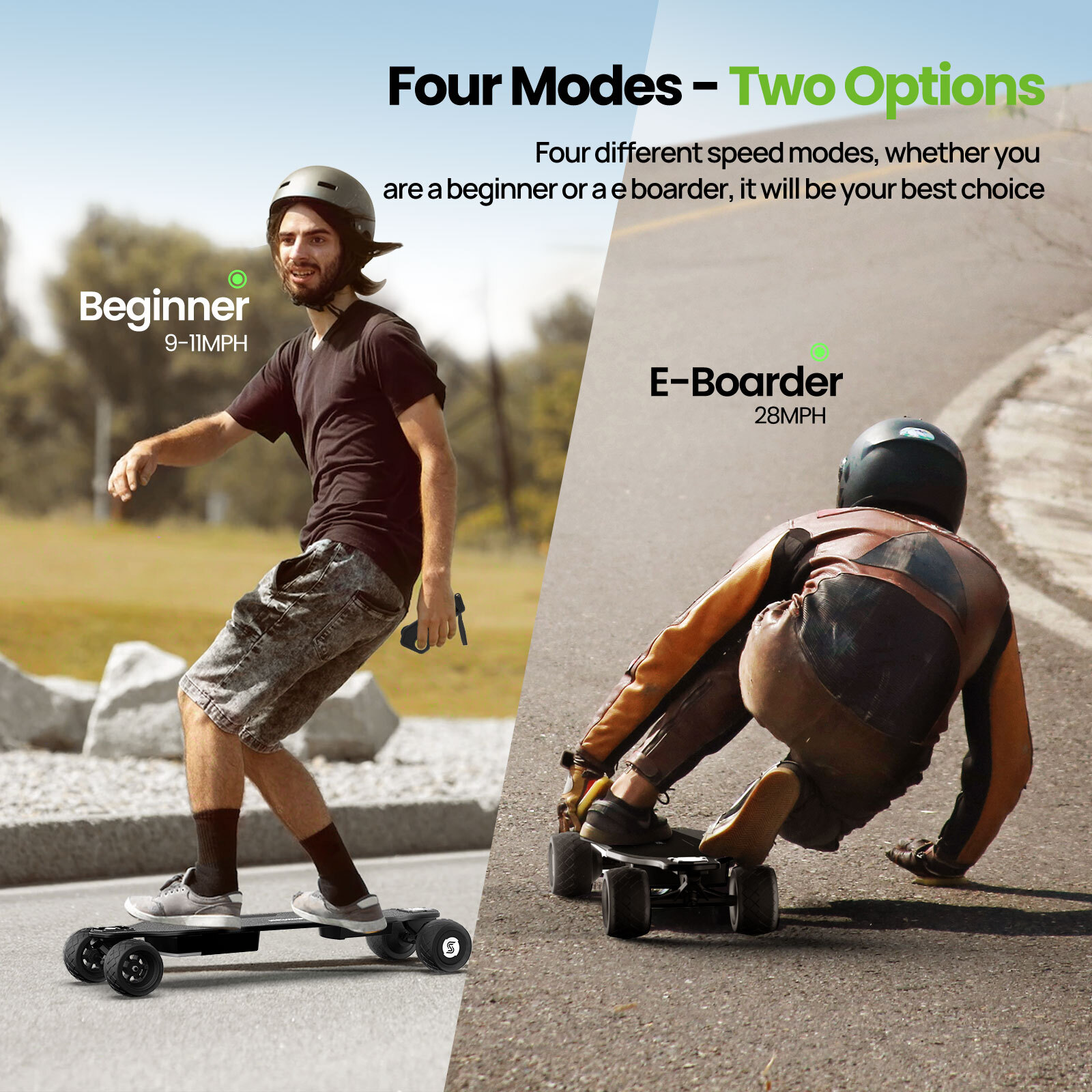Electric Skateboard for Adults ＆Teens Longboard with Removable Battery & Remote