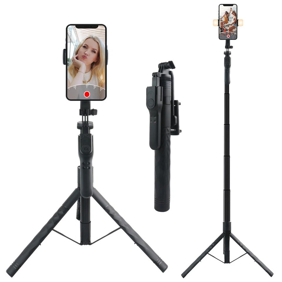68" Professional Cell Phone Holder + Camera Tripod Stand Remote Selfie Stick US