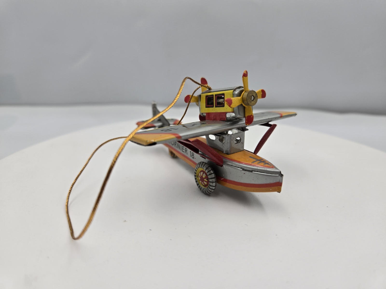 Schylling Biplane Tin Toy Ornament Collector Series 1995