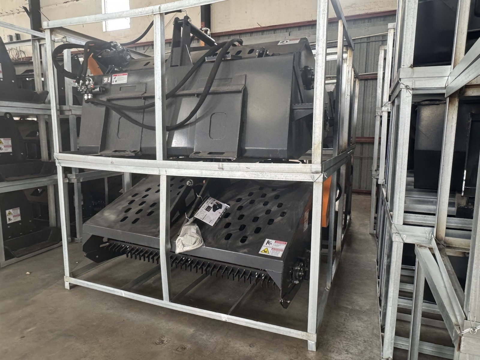 Skid Steer Landscape Rake Rock Hound Harley Rake Soil Conditioner Attachment