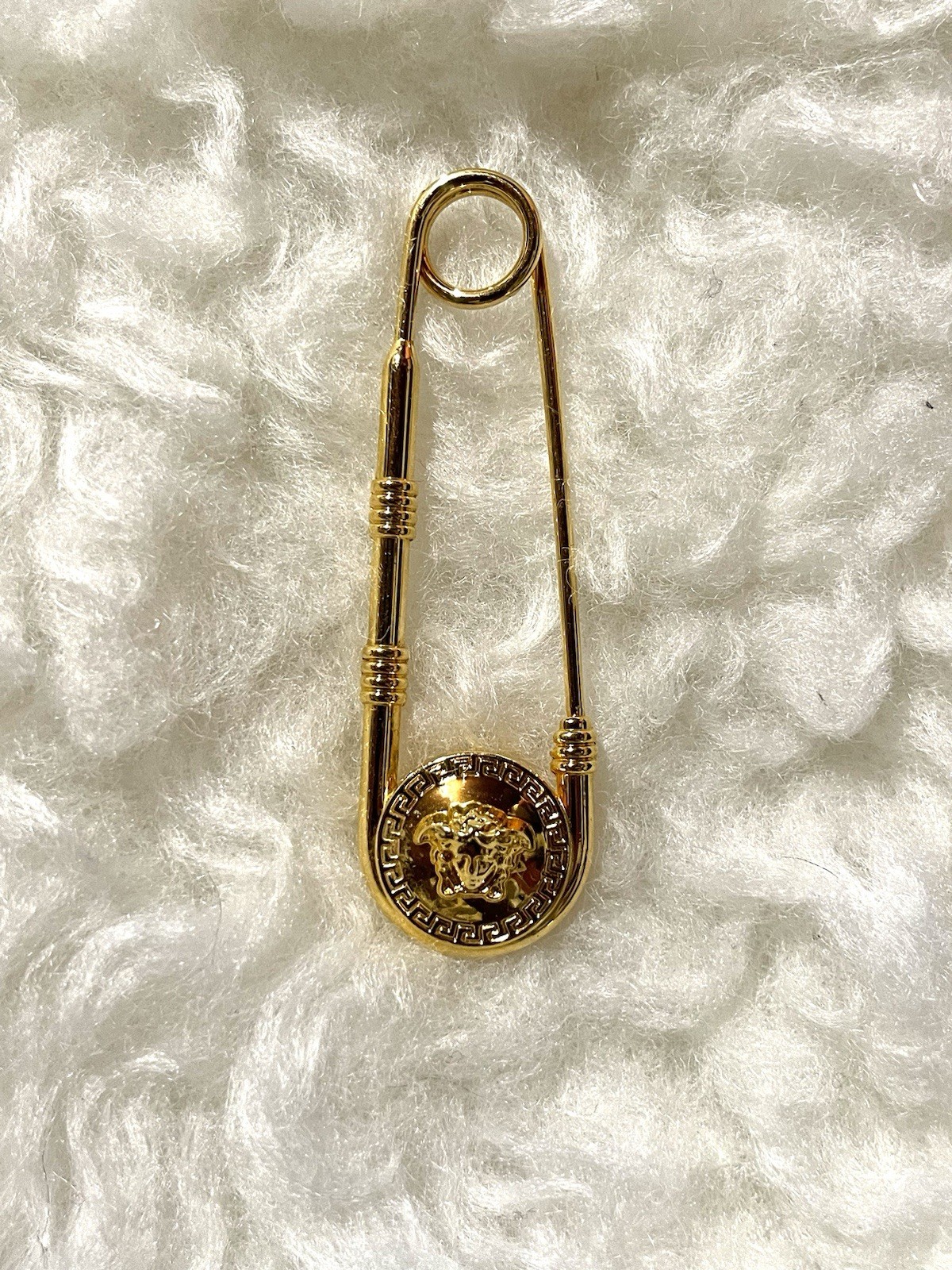 Versace Pin Brooch Accessories Medusa Safety Gold Color