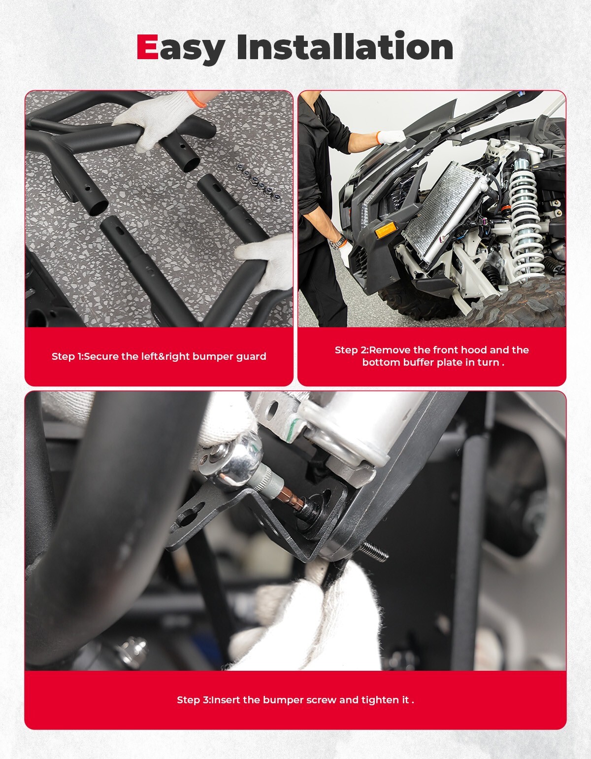 Front Pre-Runner Bumper Brush Guard For 2017-2024 Can-Am Maverick X3 & X3 Max